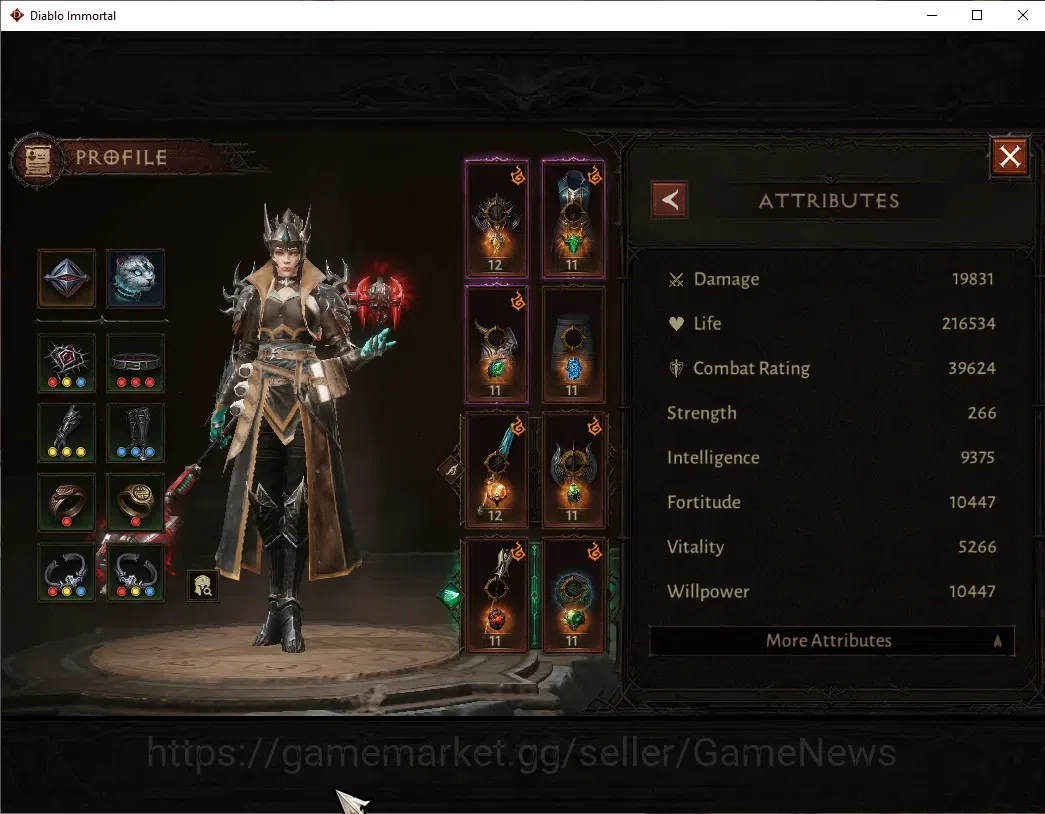 Diablo Immortal Accounts SEA - Oza|CS ON|Lv60(664)|Wizard|39k CR|Reso 420|P image 3