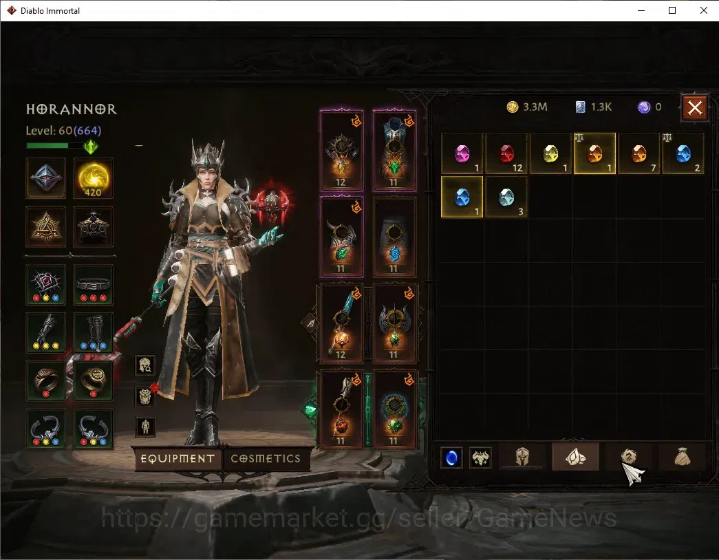 Diablo Immortal Accounts SEA - Oza|CS ON|Lv60(664)|Wizard|39k CR|Reso 420|P image 4