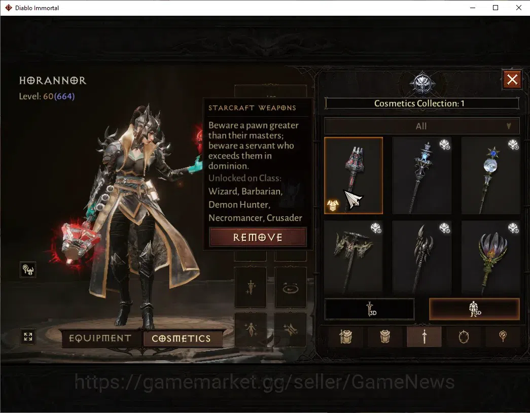 Diablo Immortal Accounts SEA - Oza|CS ON|Lv60(664)|Wizard|39k CR|Reso 420|P image 6