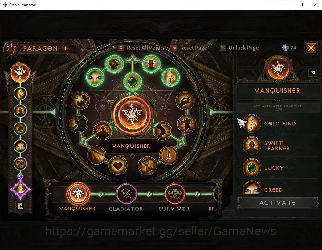 Diablo Immortal Accounts SEA - Oza|CS ON|Lv60(664)|Wizard|39k CR|Reso 420|P image 8