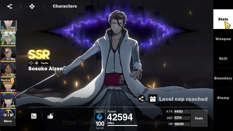 BLEACH: Soul Resonance Accounts NuverseSEA|LV 78|17 SSR[UrahB4,ToshiB1,Aizen,IchiB image 14