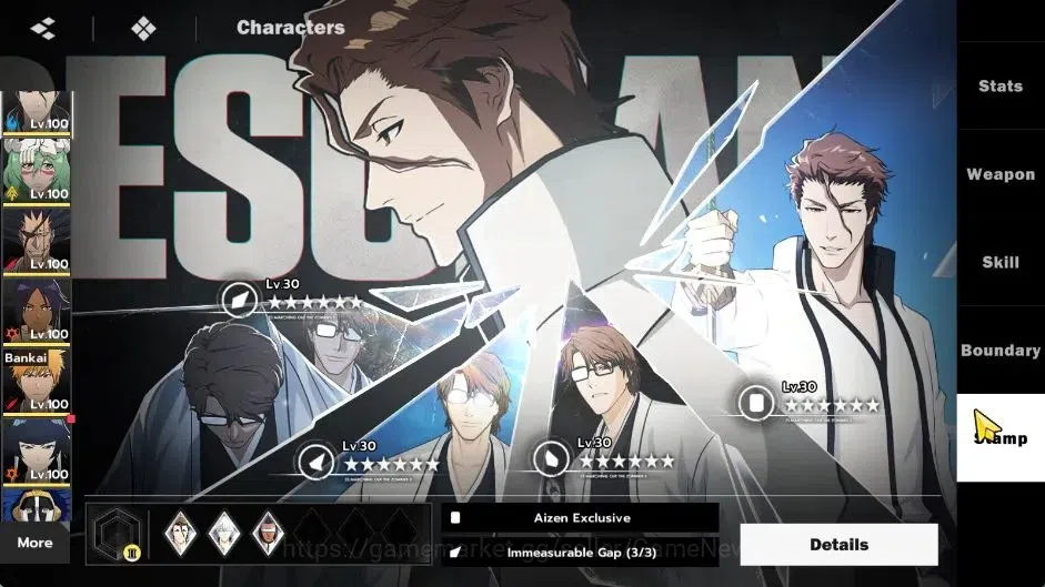 BLEACH: Soul Resonance Accounts NuverseSEA|LV 78|17 SSR[UrahB4,ToshiB1,Aizen,IchiB image 16