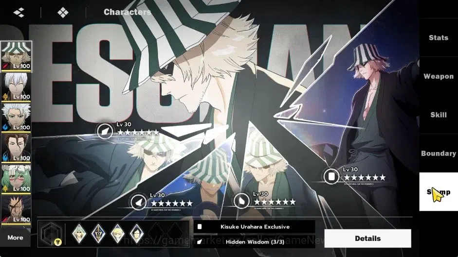 BLEACH: Soul Resonance Accounts NuverseSEA|LV 78|17 SSR[UrahB4,ToshiB1,Aizen,IchiB image 6