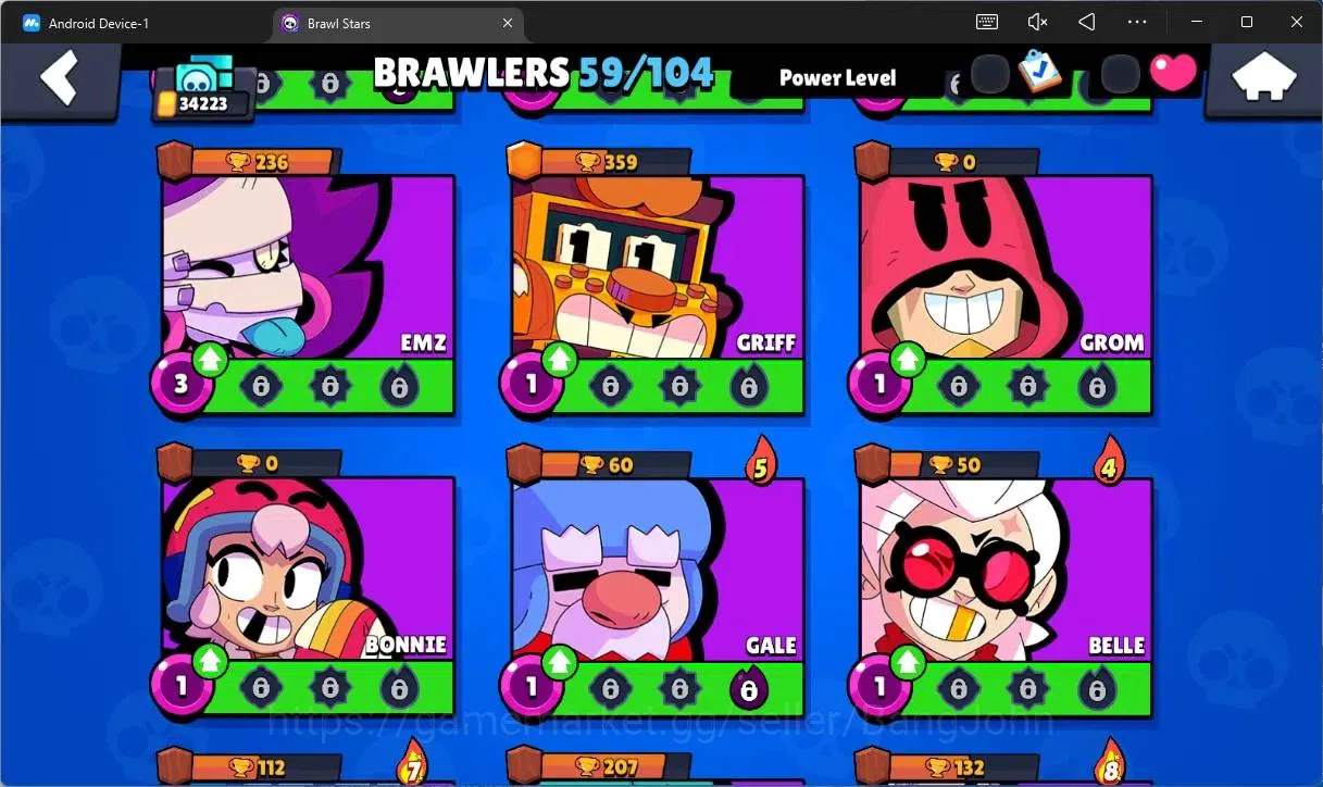 Brawl Stars Accounts Global | 34223 Thropy|59 Brawler|14 Max Hypercharg image 11