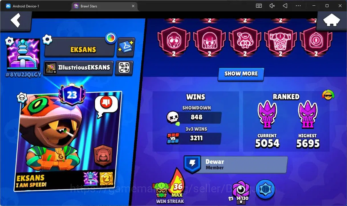 Brawl Stars Accounts Global | 34223 Thropy|59 Brawler|14 Max Hypercharg image 3