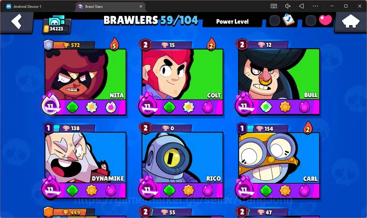 Brawl Stars Accounts Global | 34223 Thropy|59 Brawler|14 Max Hypercharg image 5