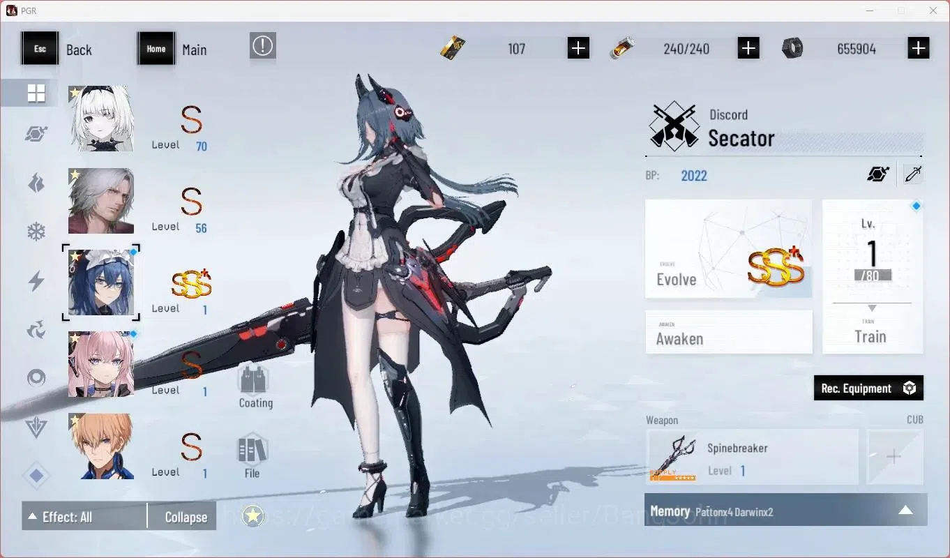 Punishing: Gray Raven Accounts Starter ASIA |L86|SSS Discord S,(SS Qu S,S Lucia CW,S Lucia P,SS Lilith D)+Sign Etc|BC 107|YC 17