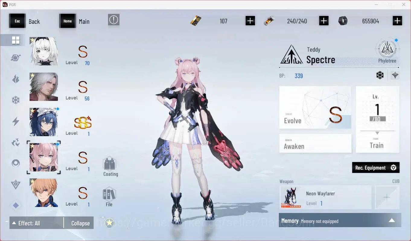 Punishing: Gray Raven Accounts Starter ASIA |L86|SSS Discord S,(SS Qu S,S Lucia CW,S Lucia P,SS Lilith D)+Sign Etc|BC 107|YC 18