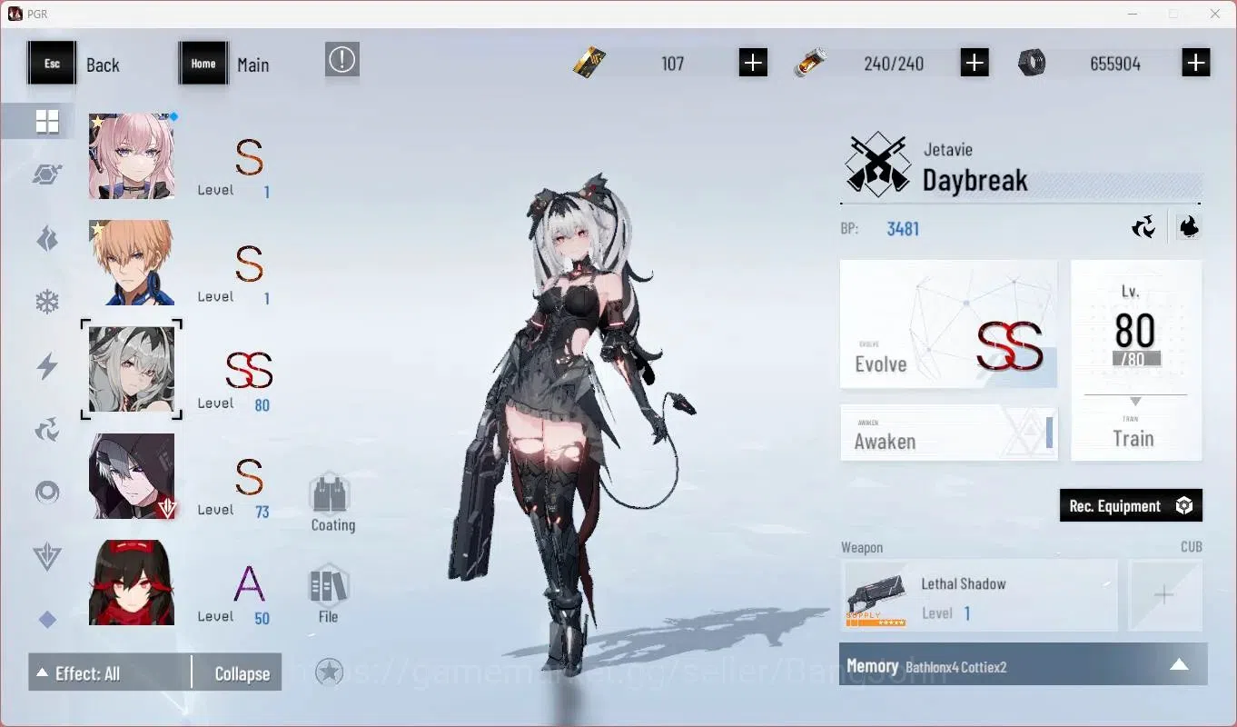 Punishing: Gray Raven Accounts Starter ASIA |L86|SSS Discord S,(SS Qu S,S Lucia CW,S Lucia P,SS Lilith D)+Sign Etc|BC 107|YC 20