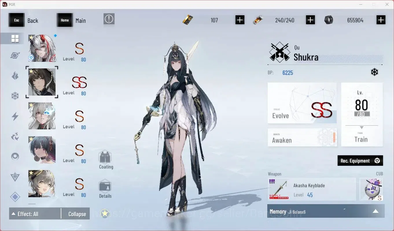 Punishing: Gray Raven Accounts Starter ASIA |L86|SSS Discord S,(SS Qu S,S Lucia CW,S Lucia P,SS Lilith D)+Sign Etc|BC 107|YC 5