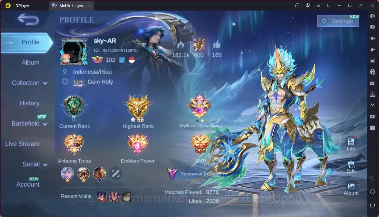 Mobile Legends: Bang Bang Accounts Collector Global |Hero 133|Skin 254|Renowned|CC Natalia|Luckybox Zhask|Meowkin 1