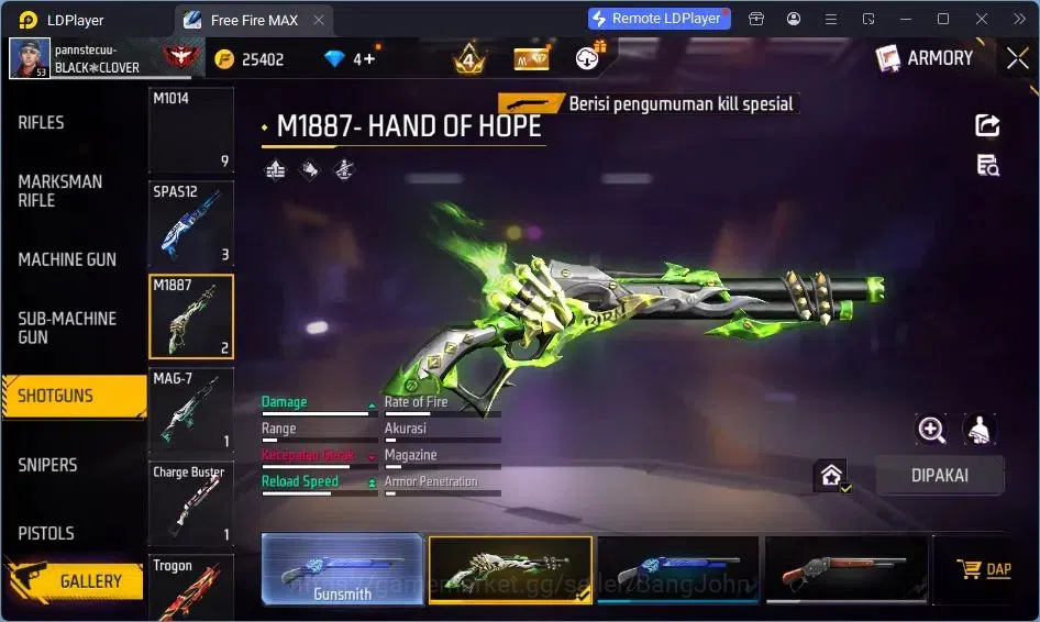 Free Fire Accounts Indonesia | Vault 84| SG Lumut| SG SGKIKIR| Katana image 12