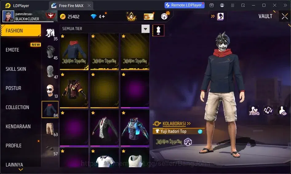Free Fire Accounts Indonesia | Vault 84| SG Lumut| SG SGKIKIR| Katana image 15