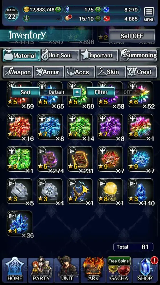 Last Cloudia Accounts Mid‑Game GLOBAL|Rank 22|Collab Brave Frontier Fire God Vargas A4 |Shinobi H Lilette A2,SM Sera,A 10