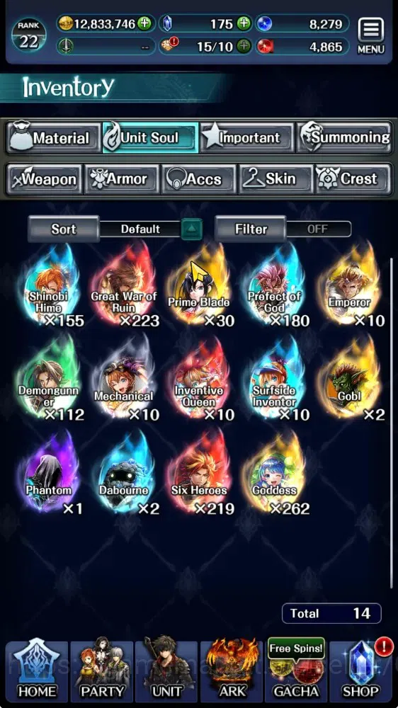 Last Cloudia Accounts Mid‑Game GLOBAL|Rank 22|Collab Brave Frontier Fire God Vargas A4 |Shinobi H Lilette A2,SM Sera,A 15
