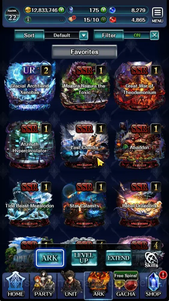 Last Cloudia Accounts Mid‑Game GLOBAL|Rank 22|Collab Brave Frontier Fire God Vargas A4 |Shinobi H Lilette A2,SM Sera,A 5