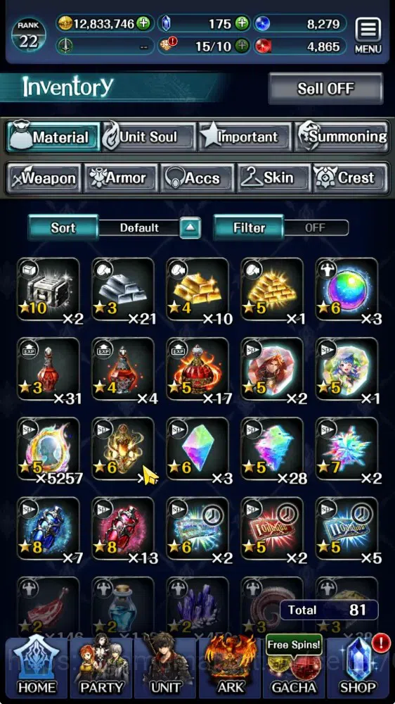 Last Cloudia Accounts Mid‑Game GLOBAL|Rank 22|Collab Brave Frontier Fire God Vargas A4 |Shinobi H Lilette A2,SM Sera,A 9