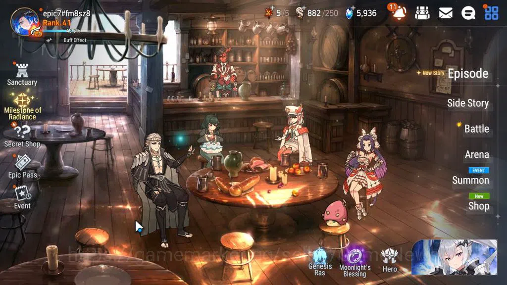 Epic Seven Accounts GLOBAL UNVERIF|New Era|6 ML(LW Peira,US Choux,DB S image 1