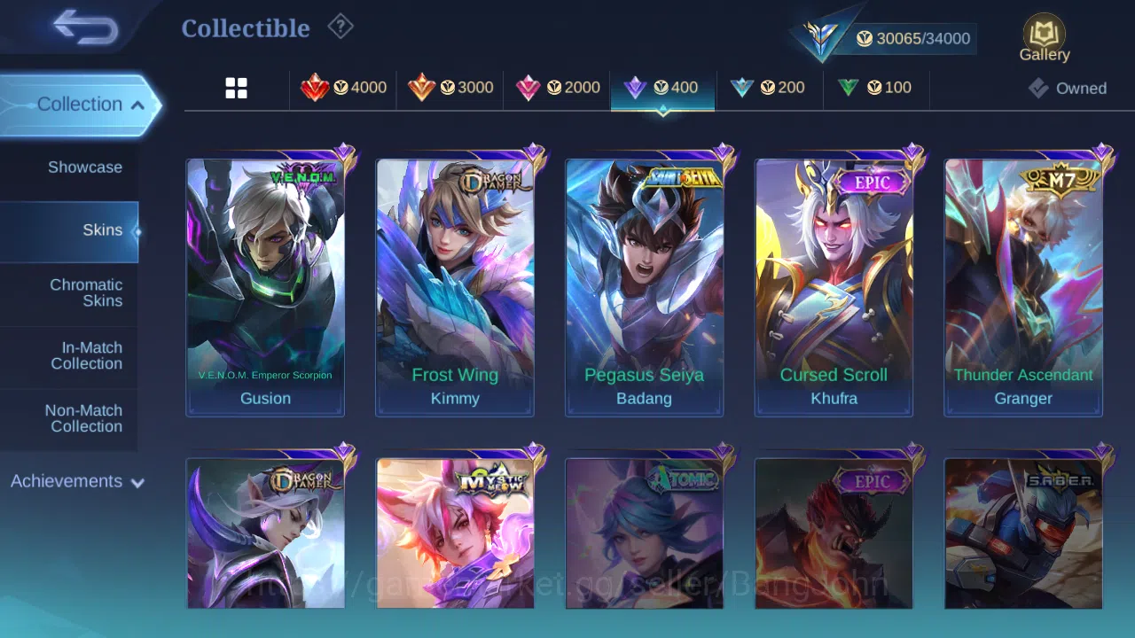 Mobile Legends: Bang Bang Accounts Hero 62 | skin 108  kof karina | sanrio floryn | l image 10