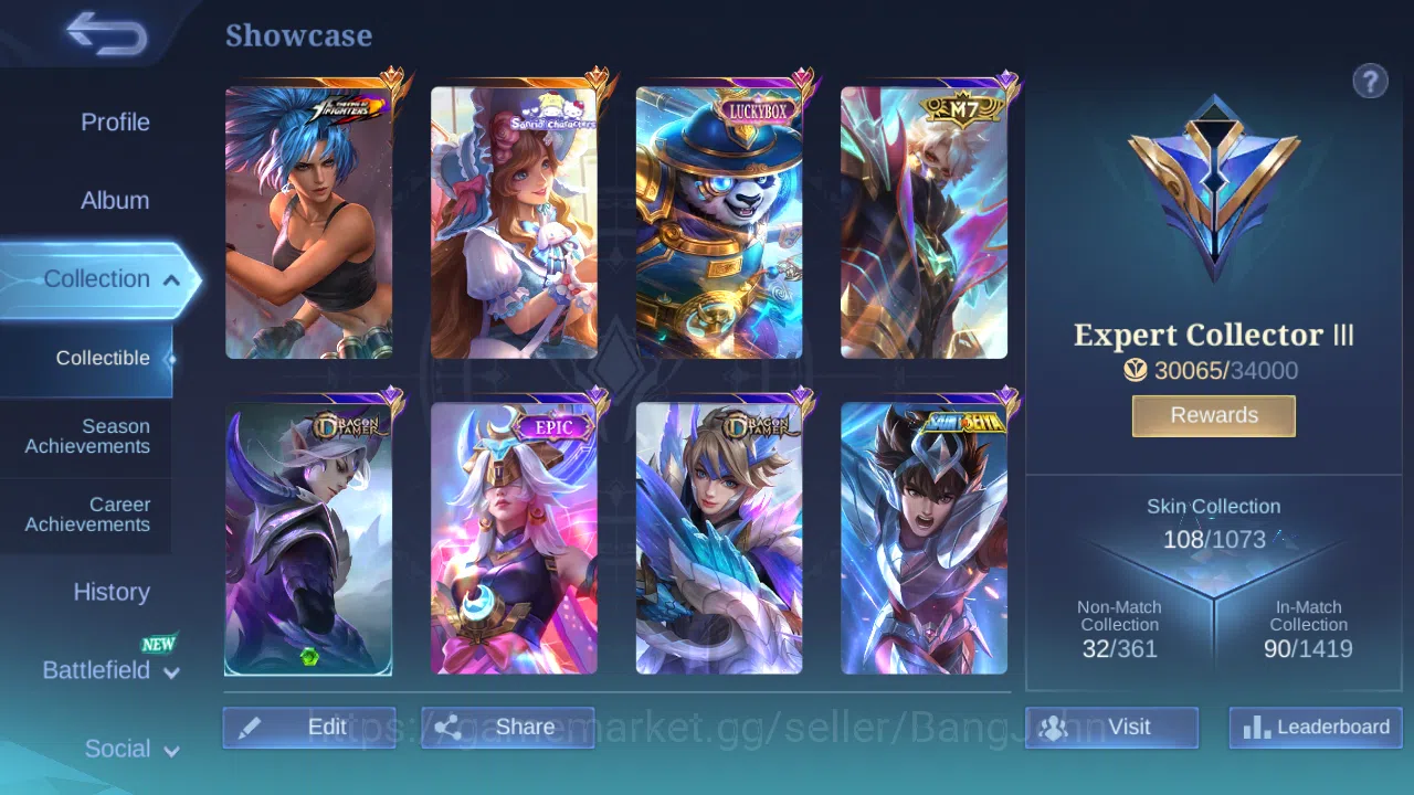 Mobile Legends: Bang Bang Accounts Hero 62 | skin 108  kof karina | sanrio floryn | l image 2