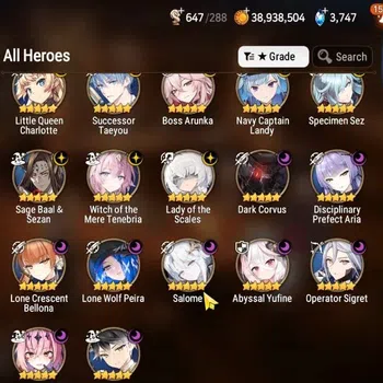 Epic Seven Accounts High-End GLOBAL UnVerif|17 ML(LOTScales,BArunka,Salome,ZIO,etc)+Setsuka,Rinak,Estele,etc|AUTO W|3K
