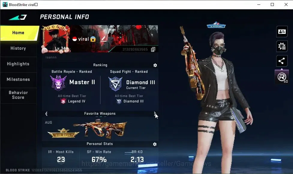 Blood Strike Accounts ASIA|ETERNAL Desert Eagle-Scorpius|4 ULTRA[SPIKE,K image 2