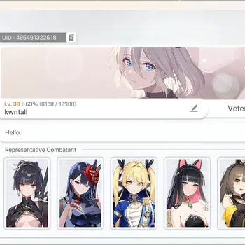 Chaos Zero Nightmare Accounts Global|Lv.38|5 SSR [Rossweisse,Tiphera]+Sign,Rita EM1,Fei,Veronica|Stroy Ch4|Mission Ch4|Check