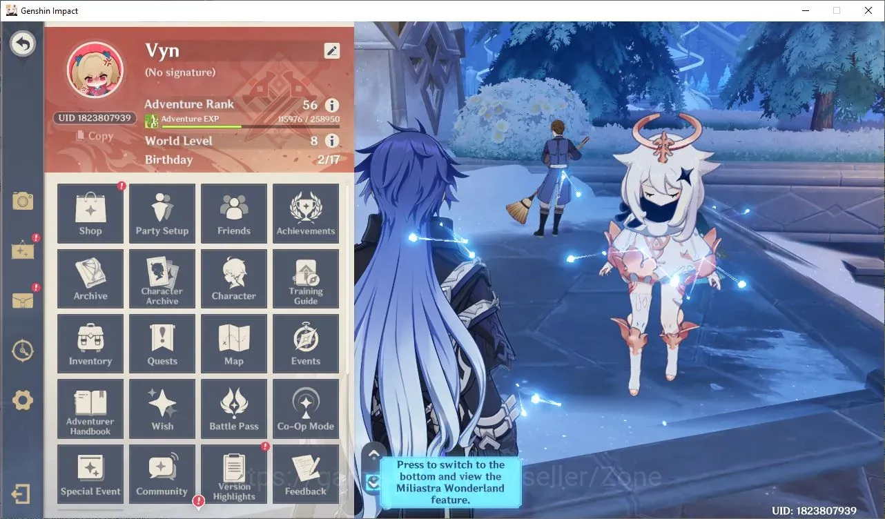Genshin Impact Accounts Mid Game ASIA|AR 56|6 Limited(5Std)+3*5 WP(1 Sign)|Flins+Sign,Columbina C1,Sandrone,Vesna,Etc.|Check 1