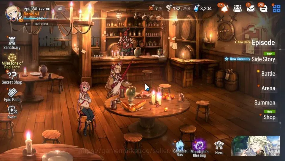 Epic Seven Accounts GLOBAL Unverif|New Era|10 ML(LOT Scales,Zio,CLilia image 1