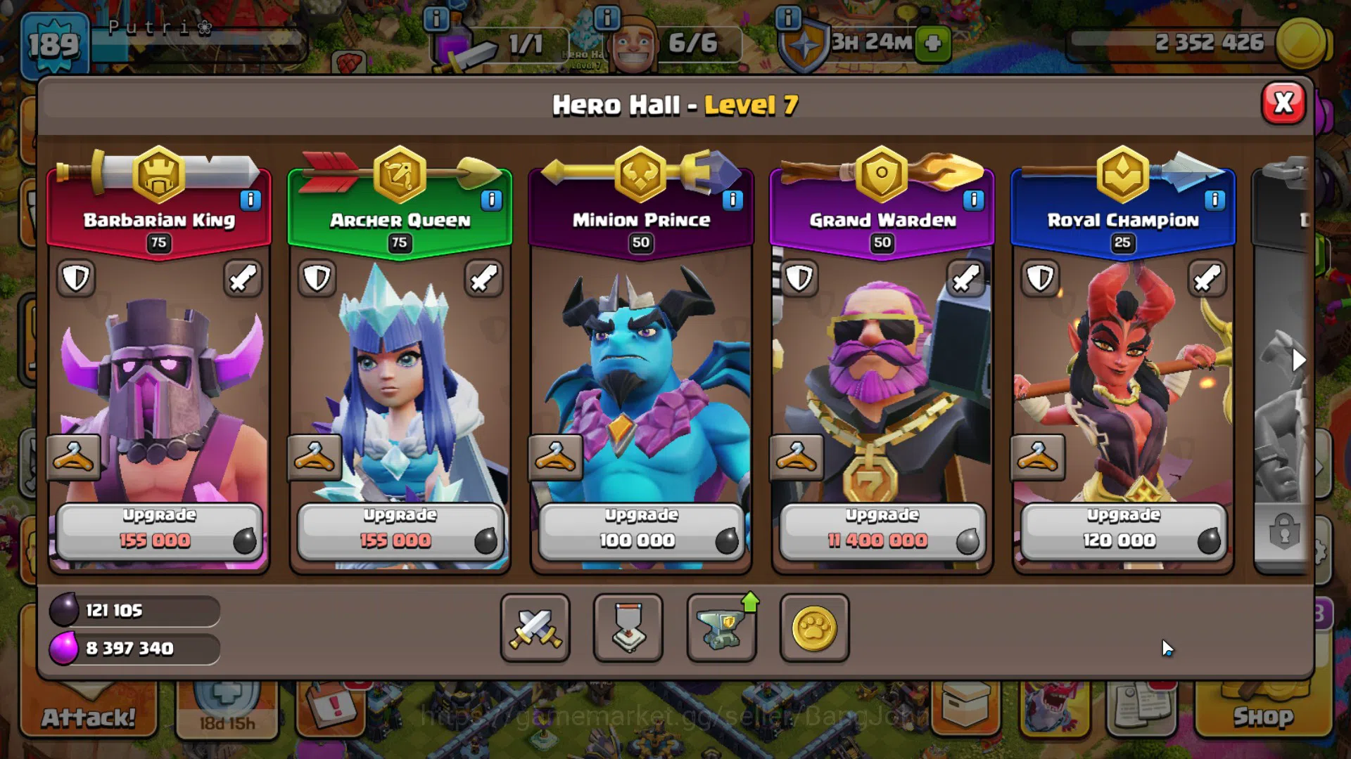 Clash of Clans Accounts TH 13 MAX-BH 9|Many Skin|LVL 189|League Valkyrie15 image 10