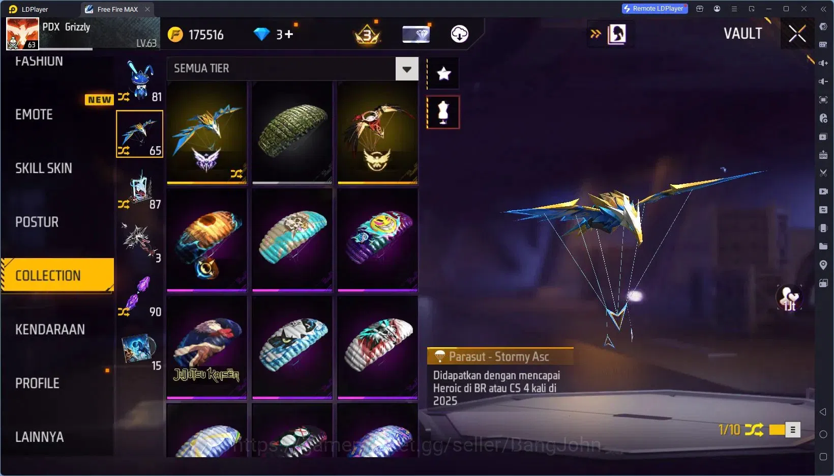 Free Fire Accounts Indonesia|Vault 824|1 EVO (R- Megalodon Alpha Lv7) image 10