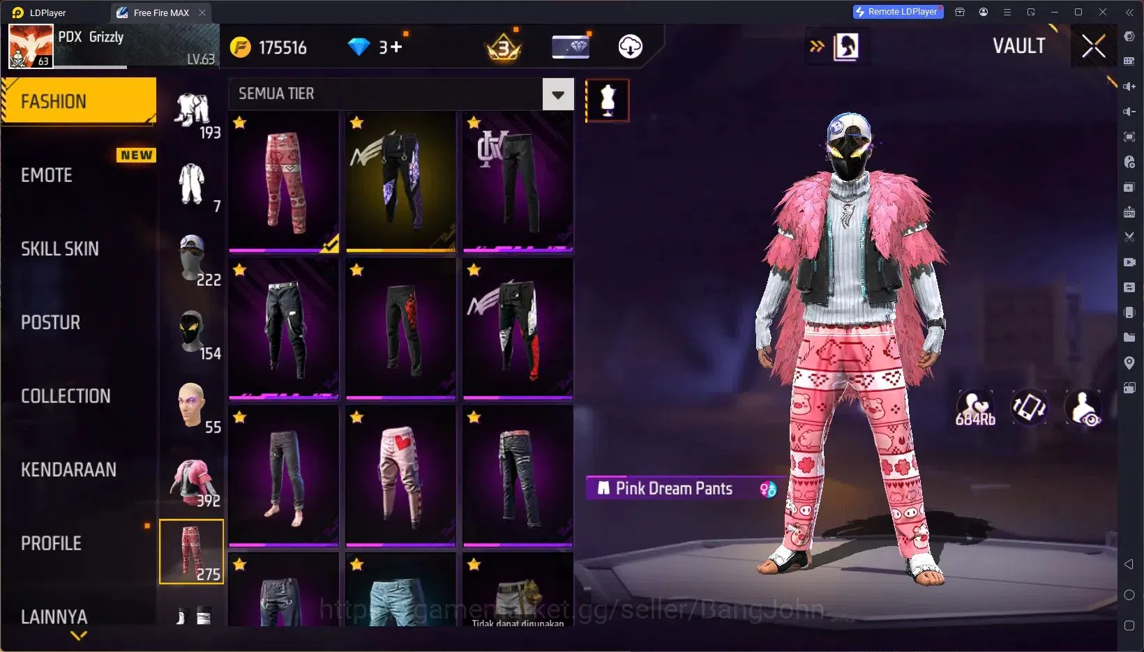 Free Fire Accounts Indonesia|Vault 824|1 EVO (R- Megalodon Alpha Lv7) image 14