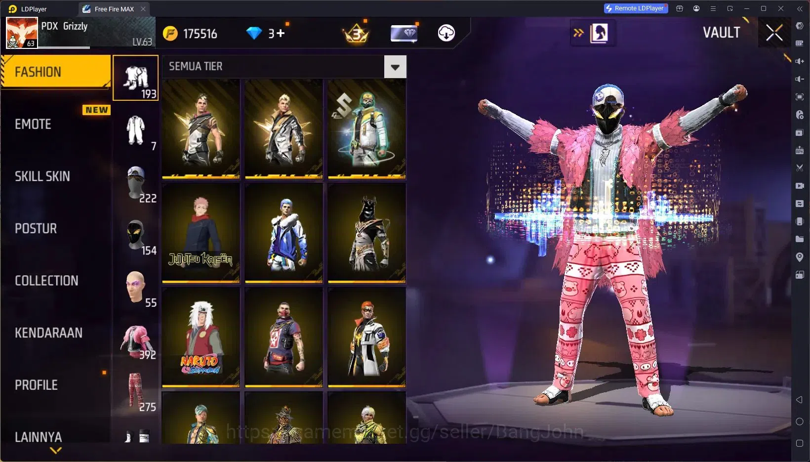 Free Fire Accounts Indonesia|Vault 824|1 EVO (R- Megalodon Alpha Lv7) image 20