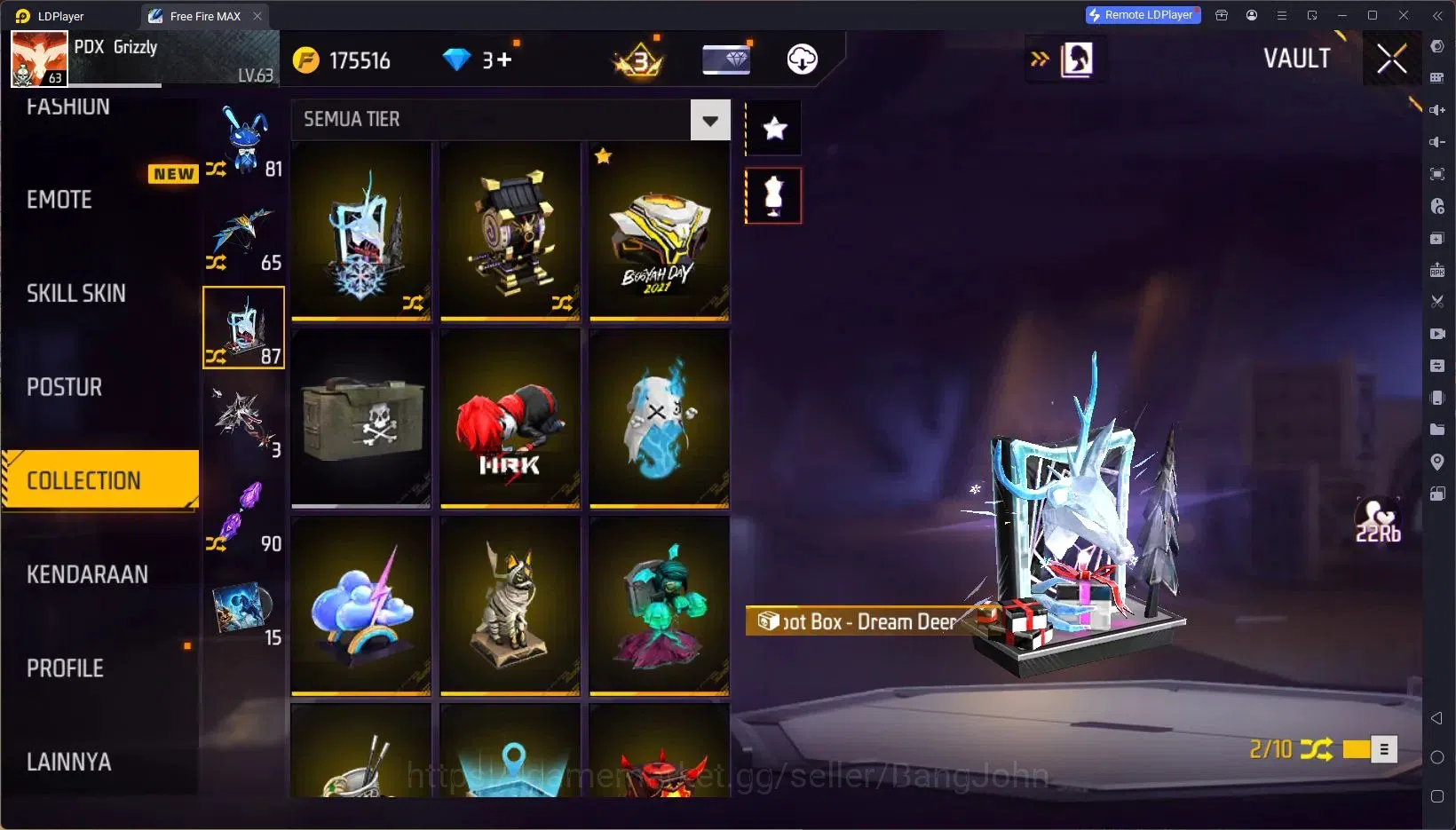 Free Fire Accounts Indonesia|Vault 824|1 EVO (R- Megalodon Alpha Lv7) image 9