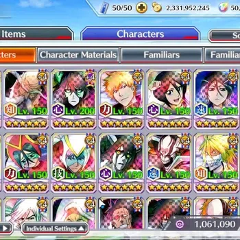 Bleach: Brave Souls Accounts High-End GLOBAL|50k Orbs|11th Aizen,Ulquiora,TYBW26 Genryusai,New Ichigo,Valentin26 Rukia,10th