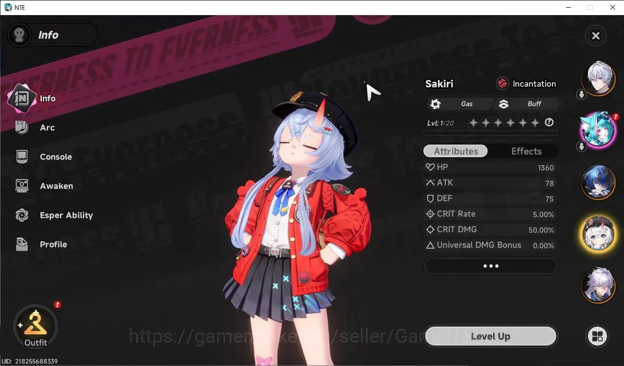 Neverness to Everness Accounts Global EU|HL 3| 3 SSR Daffodill , Baicang, Sakiri |5 SR|Underboos Glider|Male MC|Log 2