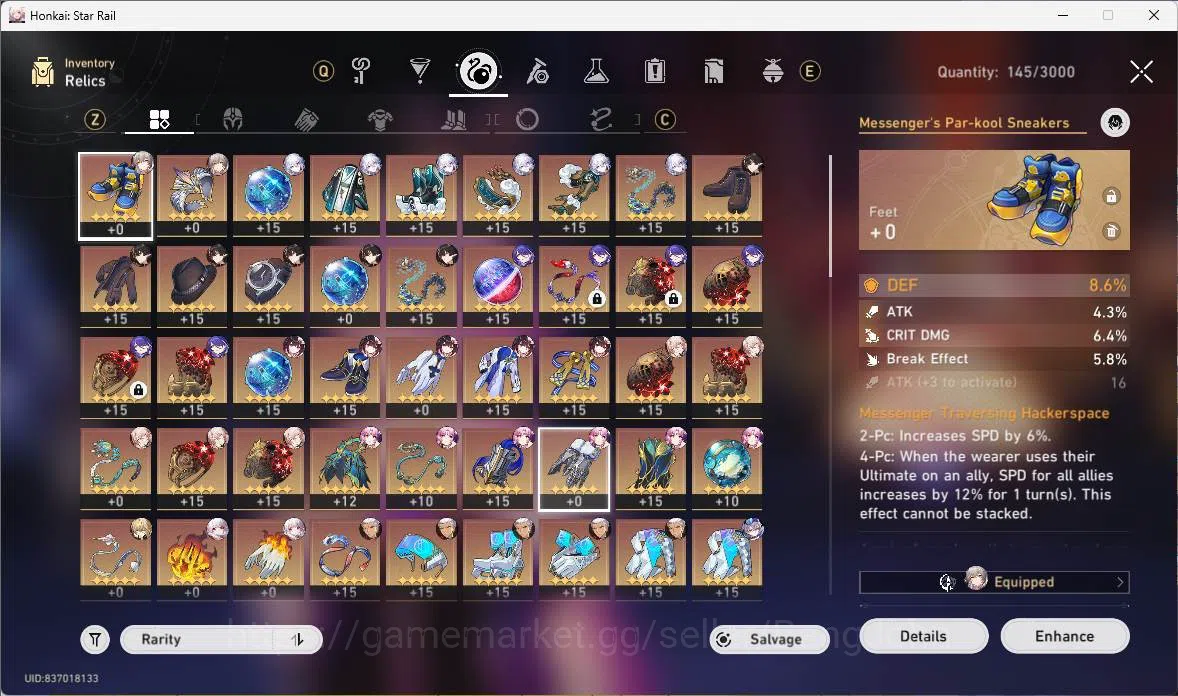 Honkai Star Rail Accounts ASIA|TL 63|10 Limit|warp 20|Acheron+sign,Sparkle,S image 10