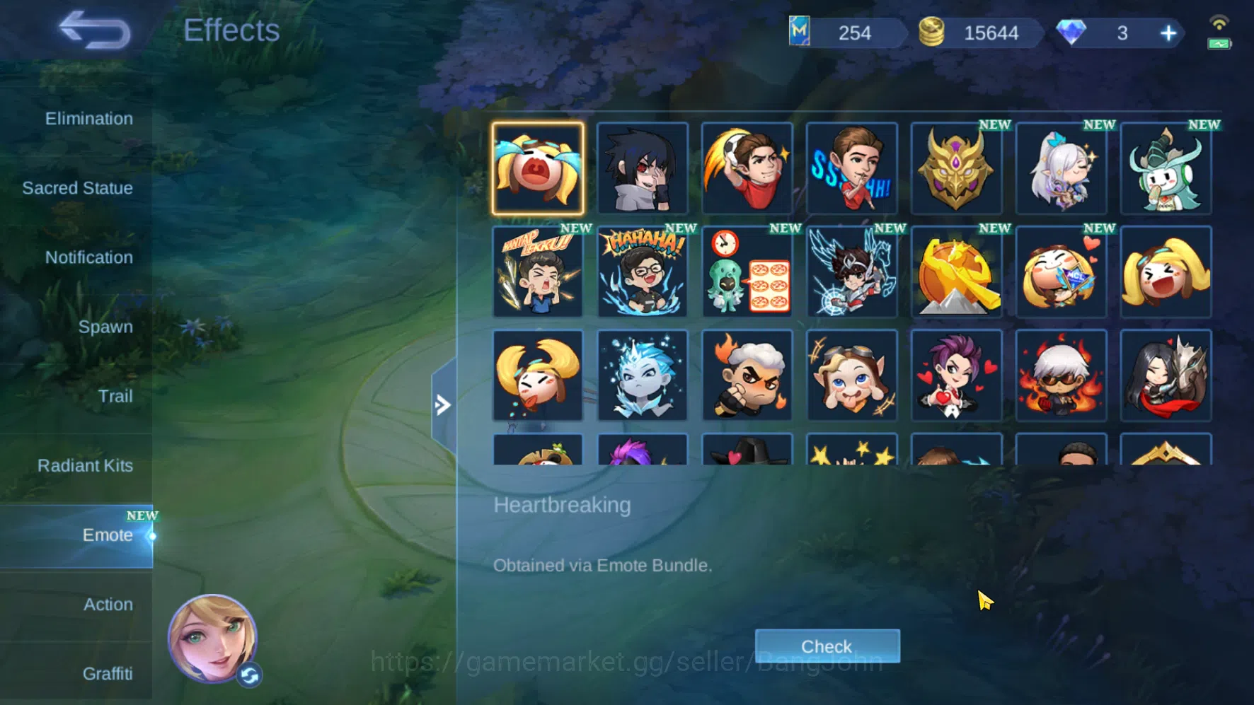 Mobile Legends: Bang Bang Accounts Hero 107 | Skin 222 | Emblem Al Max | Ex Immo | Wi image 13