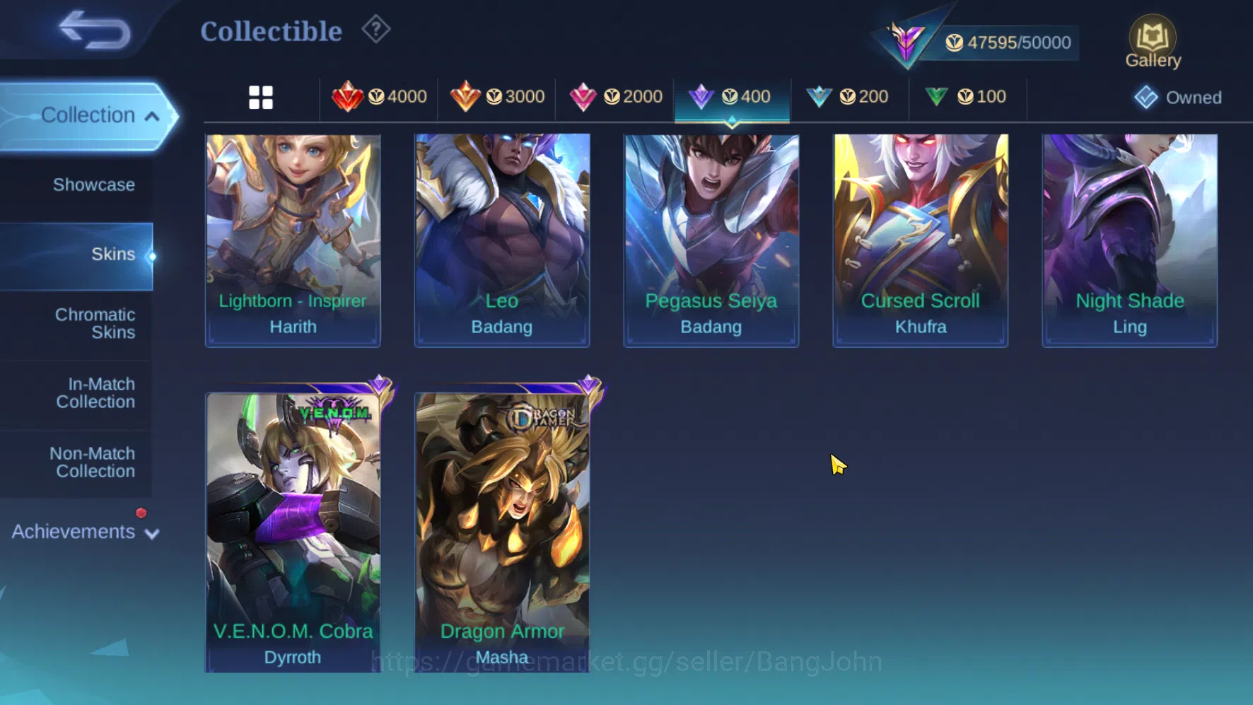 Mobile Legends: Bang Bang Accounts Hero 107 | Skin 222 | Emblem Al Max | Ex Immo | Wi image 9