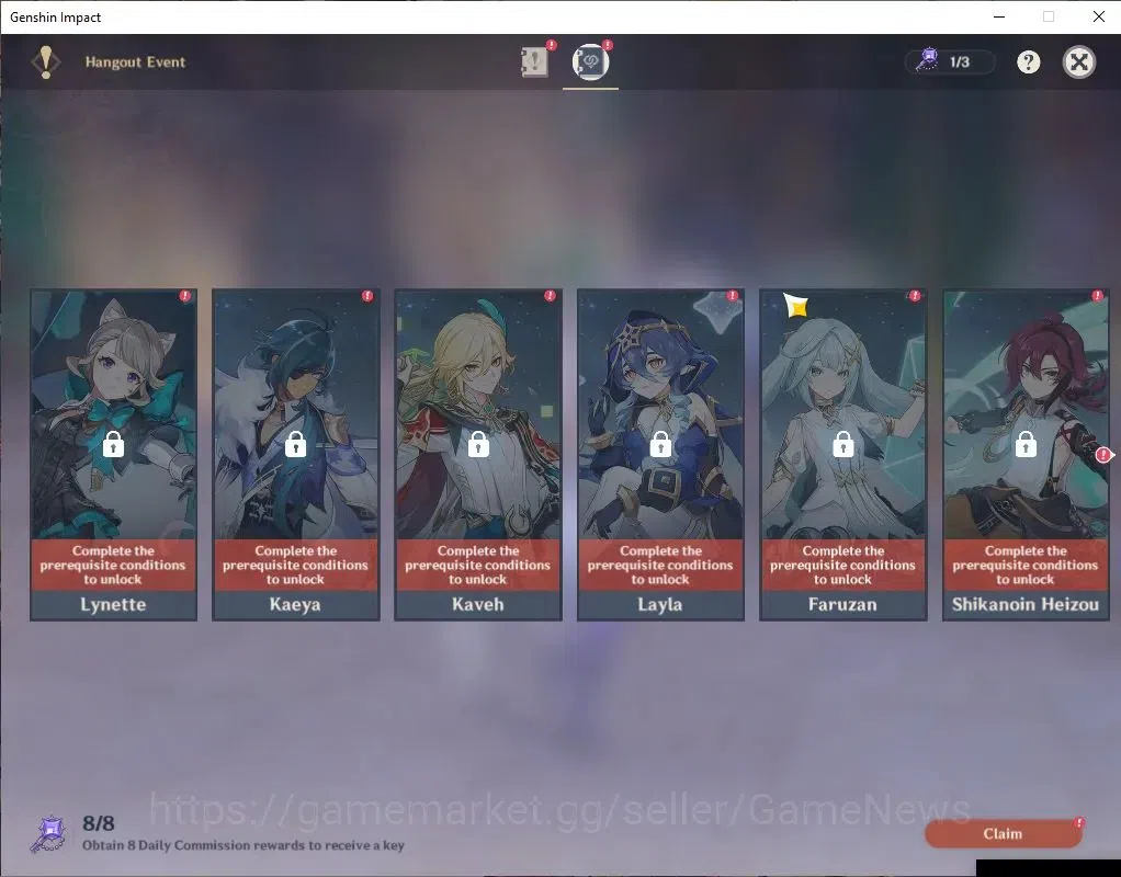 Genshin Impact Accounts ASIA|AR 55|3 Limit+3(*5WeP)|Skirk+Sign,Ineffa,Chas image 14