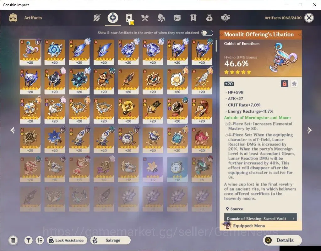 Genshin Impact Accounts ASIA|AR 55|3 Limit+3(*5WeP)|Skirk+Sign,Ineffa,Chas image 8