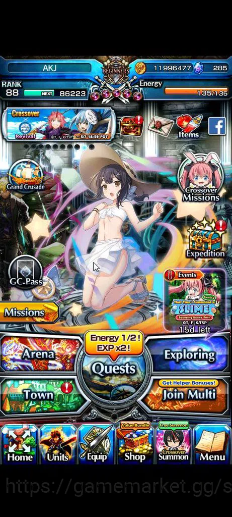 Grand Summoners Accounts Global|Rank 88|21 Ascend+13 TW|[Inumuta,S Miyu,Emi image 1