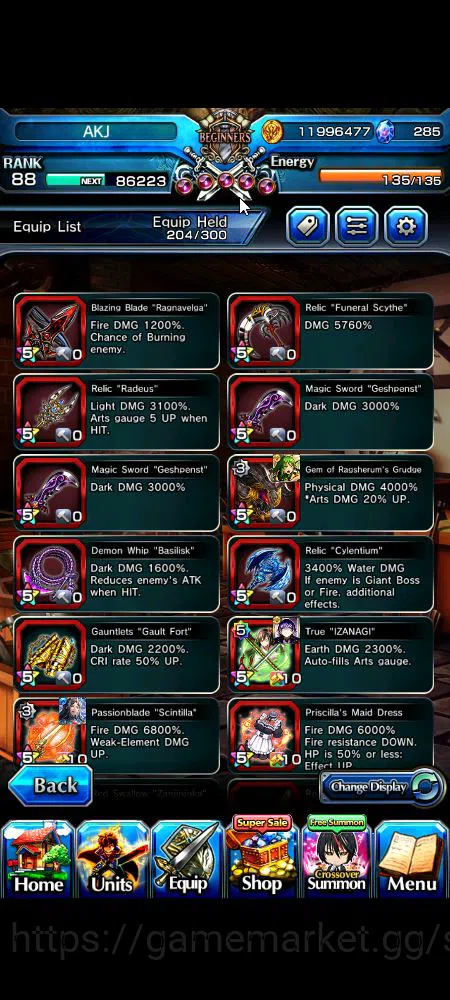 Grand Summoners Accounts Global|Rank 88|21 Ascend+13 TW|[Inumuta,S Miyu,Emi image 14
