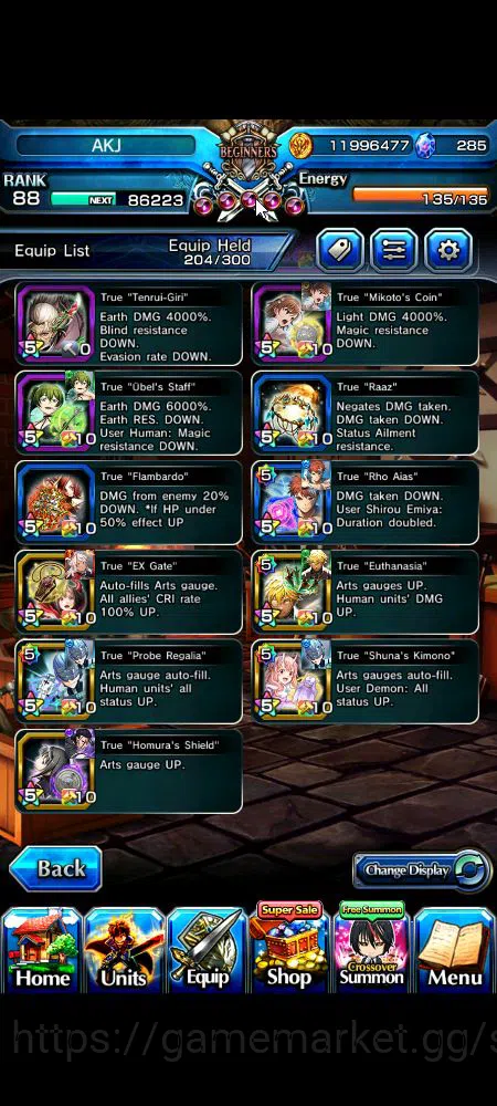 Grand Summoners Accounts Global|Rank 88|21 Ascend+13 TW|[Inumuta,S Miyu,Emi image 15