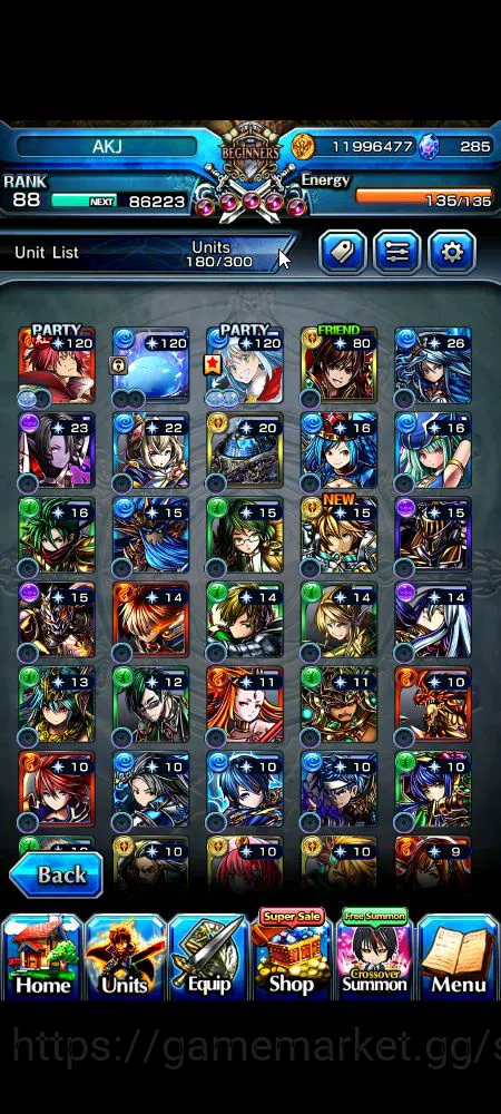Grand Summoners Accounts Global|Rank 88|21 Ascend+13 TW|[Inumuta,S Miyu,Emi image 17