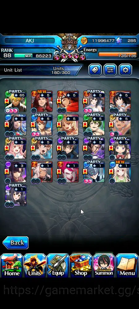 Grand Summoners Accounts Global|Rank 88|21 Ascend+13 TW|[Inumuta,S Miyu,Emi image 18