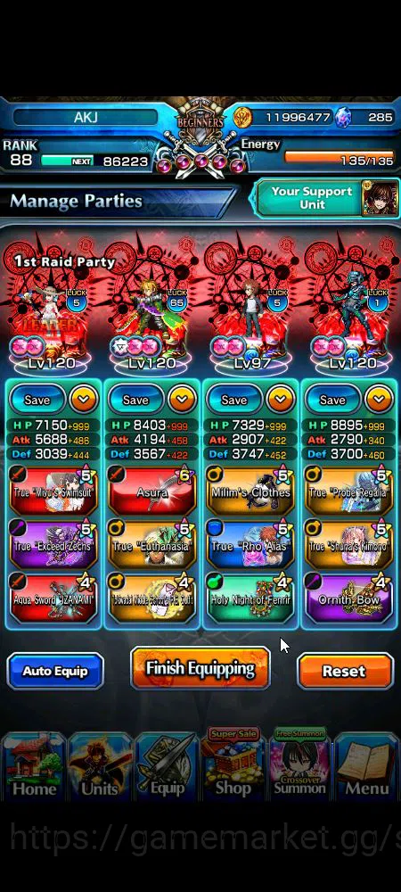 Grand Summoners Accounts Global|Rank 88|21 Ascend+13 TW|[Inumuta,S Miyu,Emi image 19
