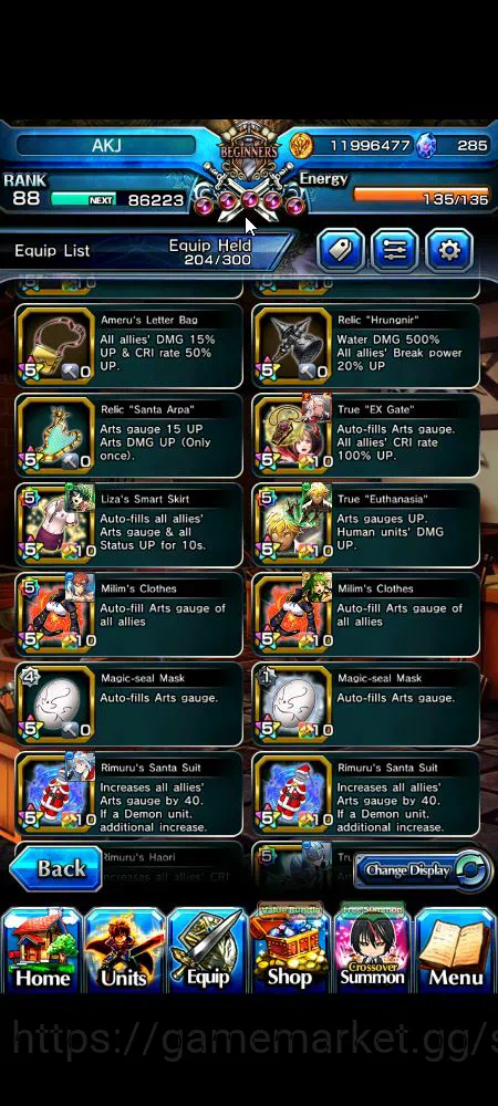 Grand Summoners Accounts Global|Rank 88|21 Ascend+13 TW|[Inumuta,S Miyu,Emi image 6