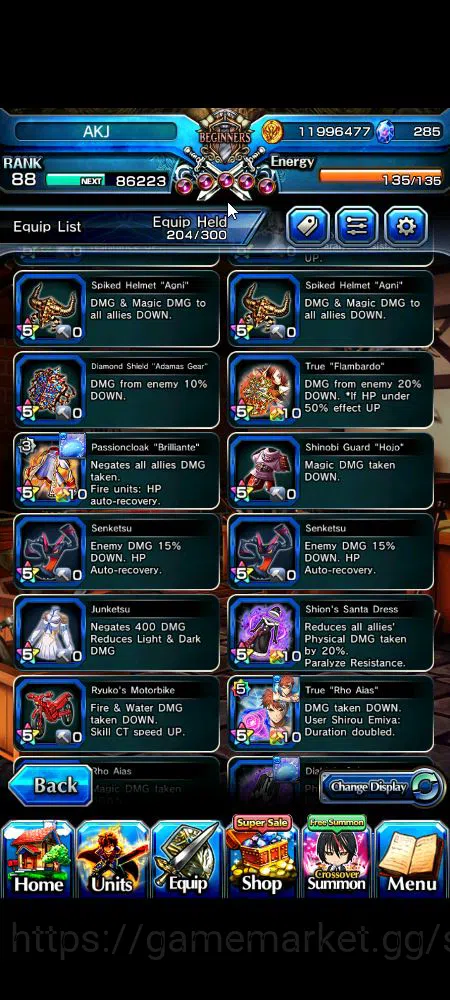 Grand Summoners Accounts Global|Rank 88|21 Ascend+13 TW|[Inumuta,S Miyu,Emi image 8