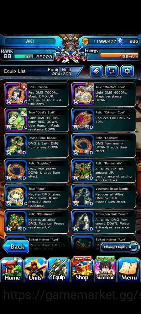 Grand Summoners Accounts Global|Rank 88|21 Ascend+13 TW|[Inumuta,S Miyu,Emi image 9